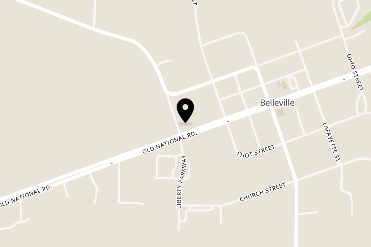 Map showing the location of Double D’s Southern BBQ on 1670 US-40 in Clayton